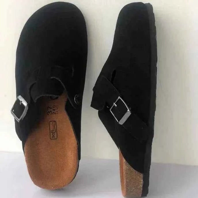 Women's Premium Leather Sandals Black Brown