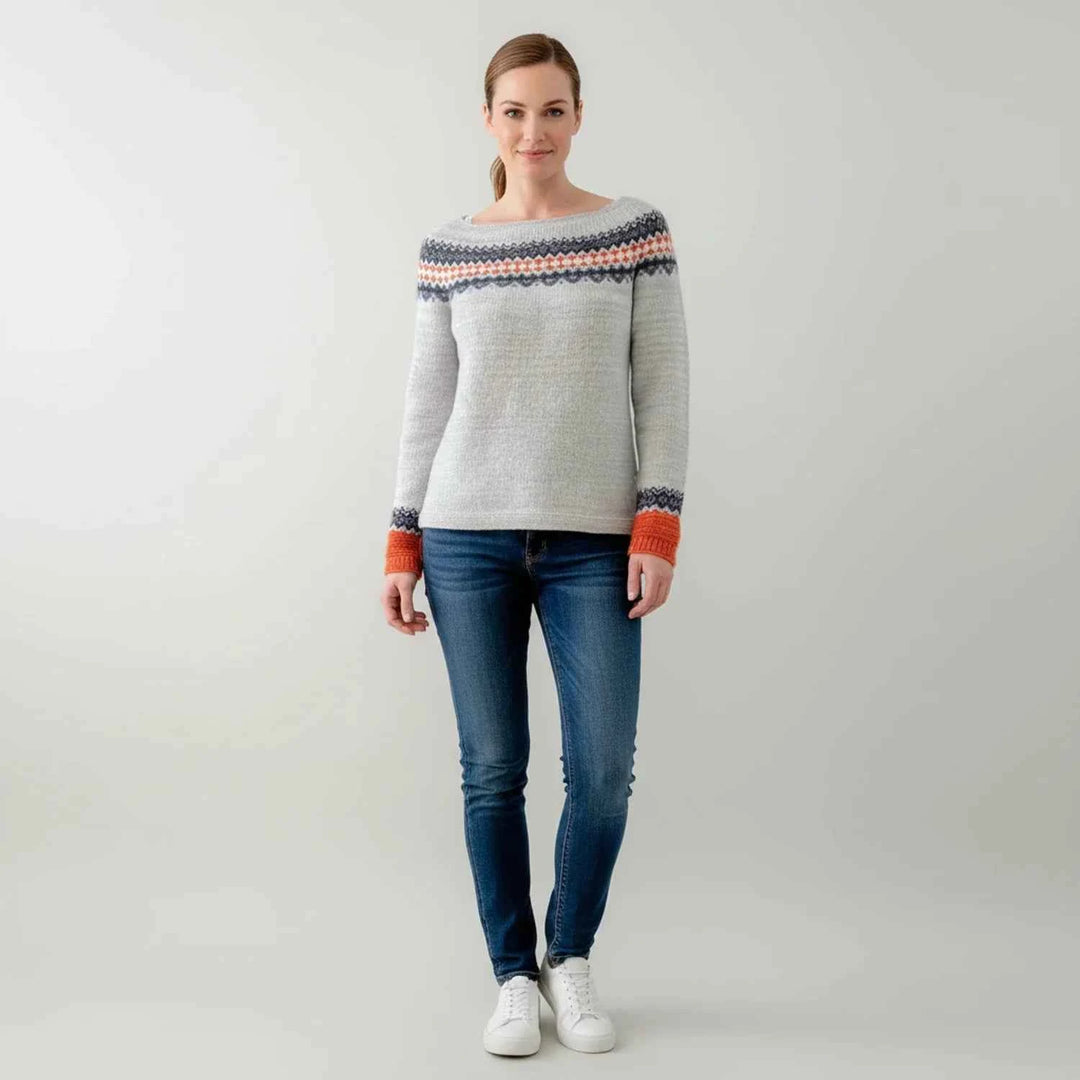 Women's Printed Crewneck Sweater