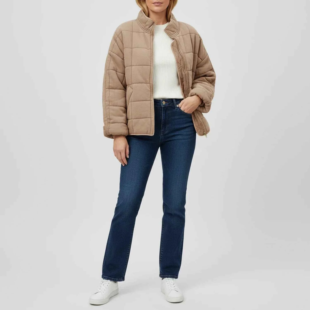 Women's Quilted Bomber Jacket