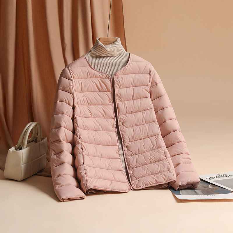 Women's Quilted Jacket - Stylish and Warm Outerwear Pink