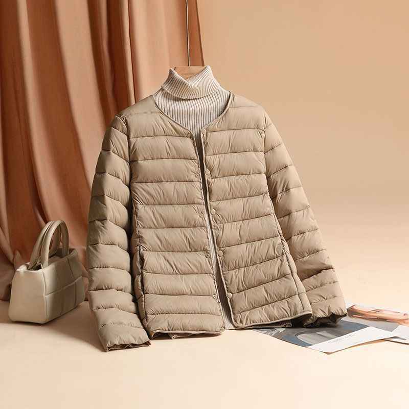 Women's Quilted Jacket - Stylish and Warm Outerwear Khaki