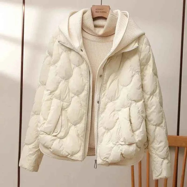 Women's Quilted Puffer Jacket Beige