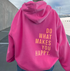 Women's Regular Fit Hoodie – Long Sleeves – Comfortable Casual Style with Motivational Back Print