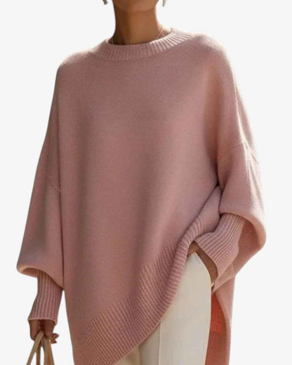 Women's Cashmere Sweater Relaxed Fit Apricot Winter Gray Pink