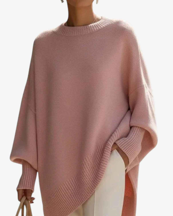 Women's Relaxed Cashmere Blend Knit Sweater Pink