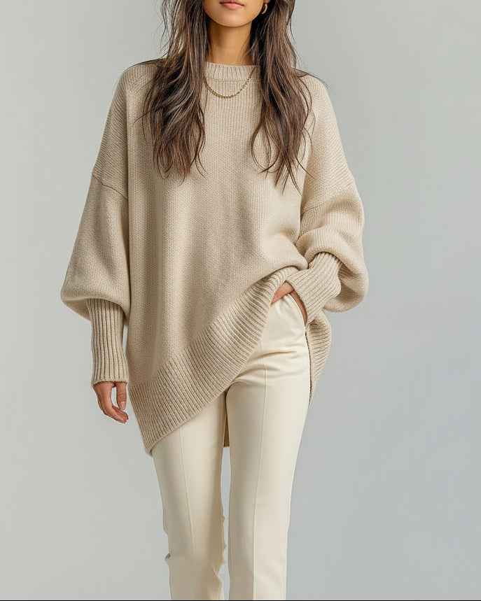 Women's Relaxed Cashmere Blend Knit Sweater