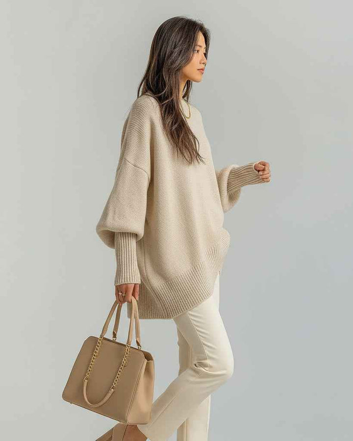 Women's Relaxed Cashmere Blend Knit Sweater