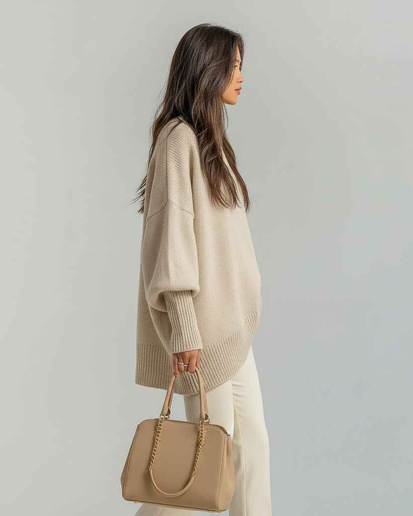 Women's Relaxed Cashmere Blend Knit Sweater