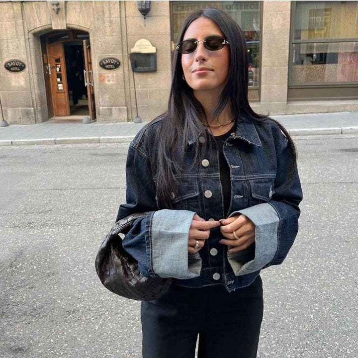 Women's Relaxed Fit Denim Set – Trucker Jacket & High Waist Wide Leg Jeans