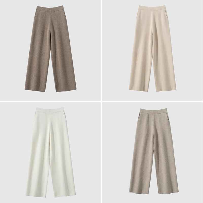 Women's Relaxed Fit Wide Leg Pants | Solid Full-Length Style All 4 Colors (Buy 3 Get 1 Free)