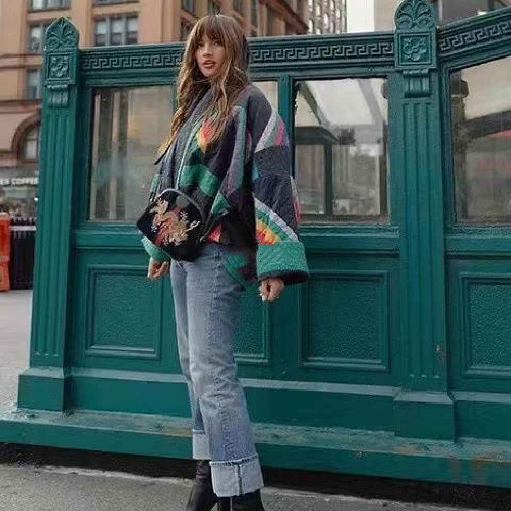 Women's Retro Revival Coat Multicolor