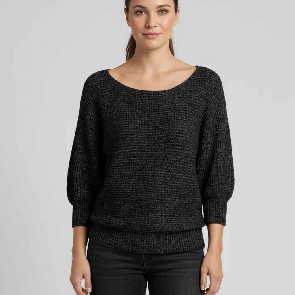 Women's Scoop Neck Sweater Black
