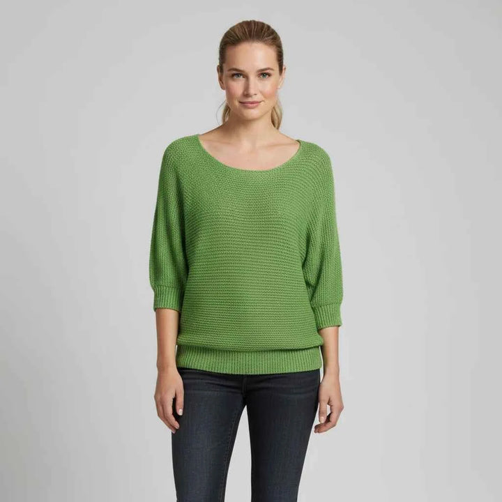 Women's Scoop Neck Sweater Green