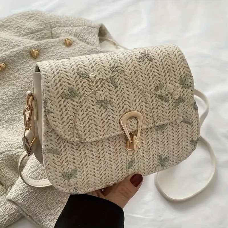 Women's Mini Crossbody Shoulder Bag with Adjustable Strap White