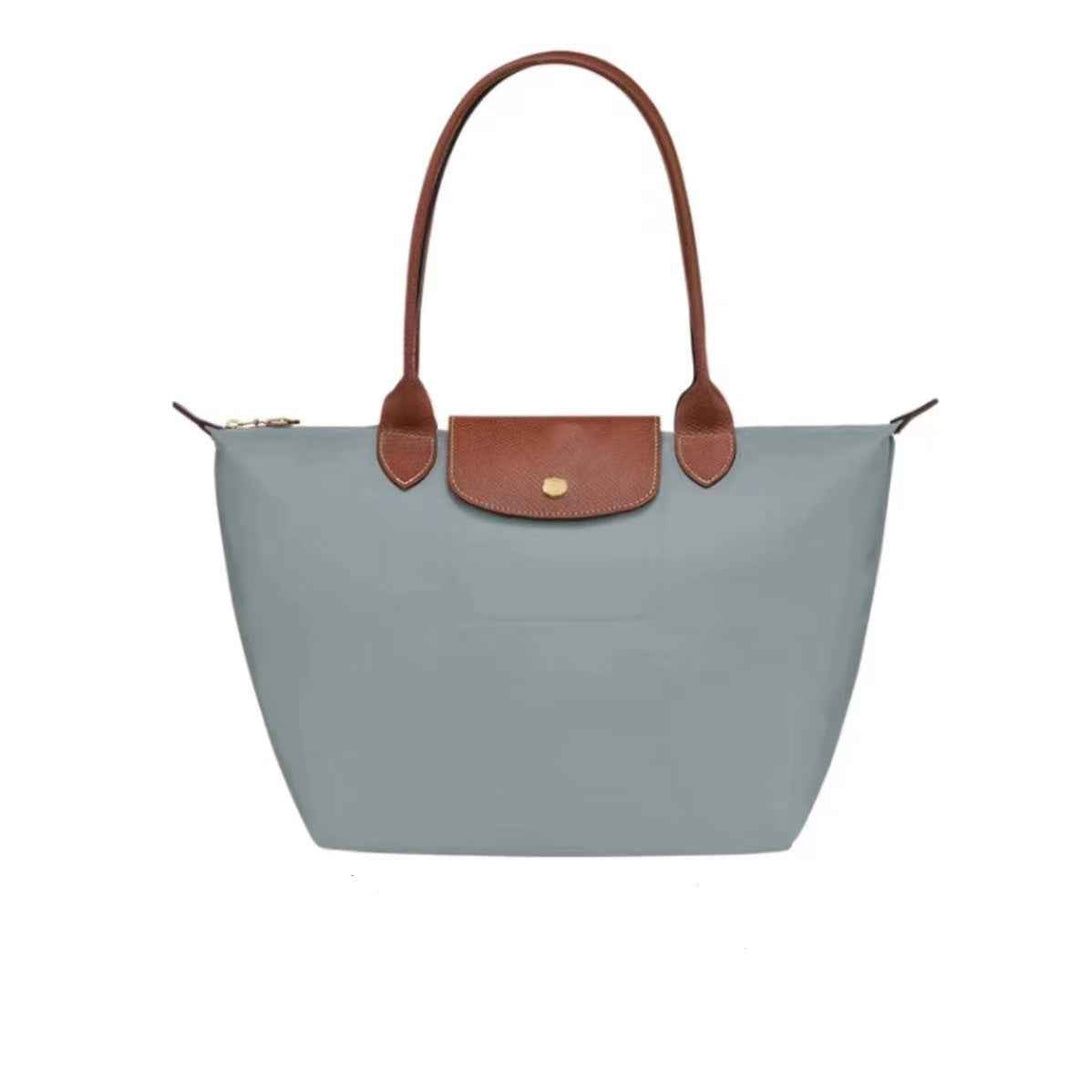 Women's Zip Top Shoulder Tote Bag Grey