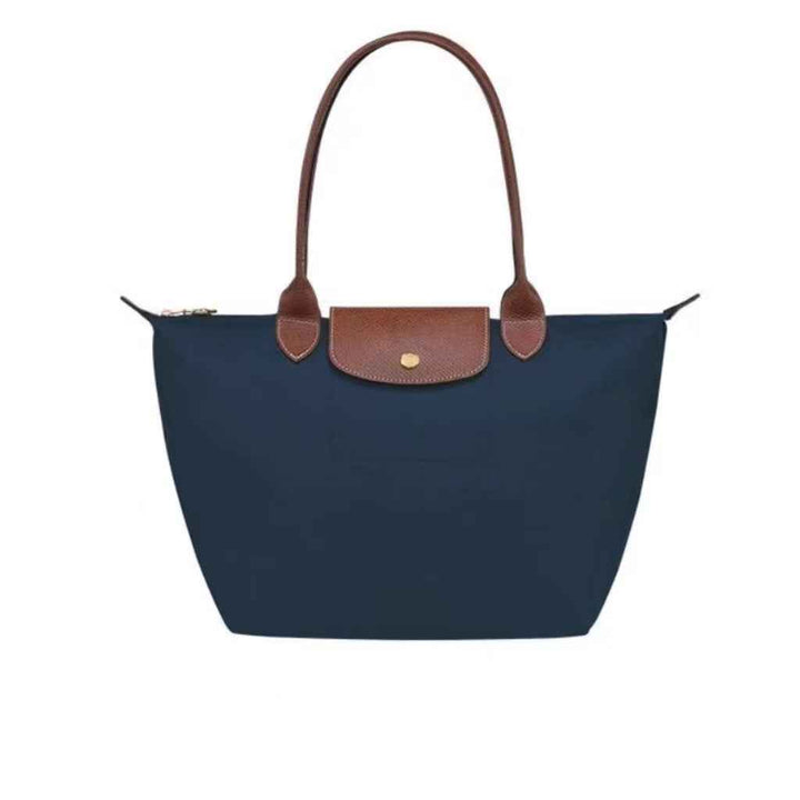 Women's Zip Top Shoulder Tote Bag Blue