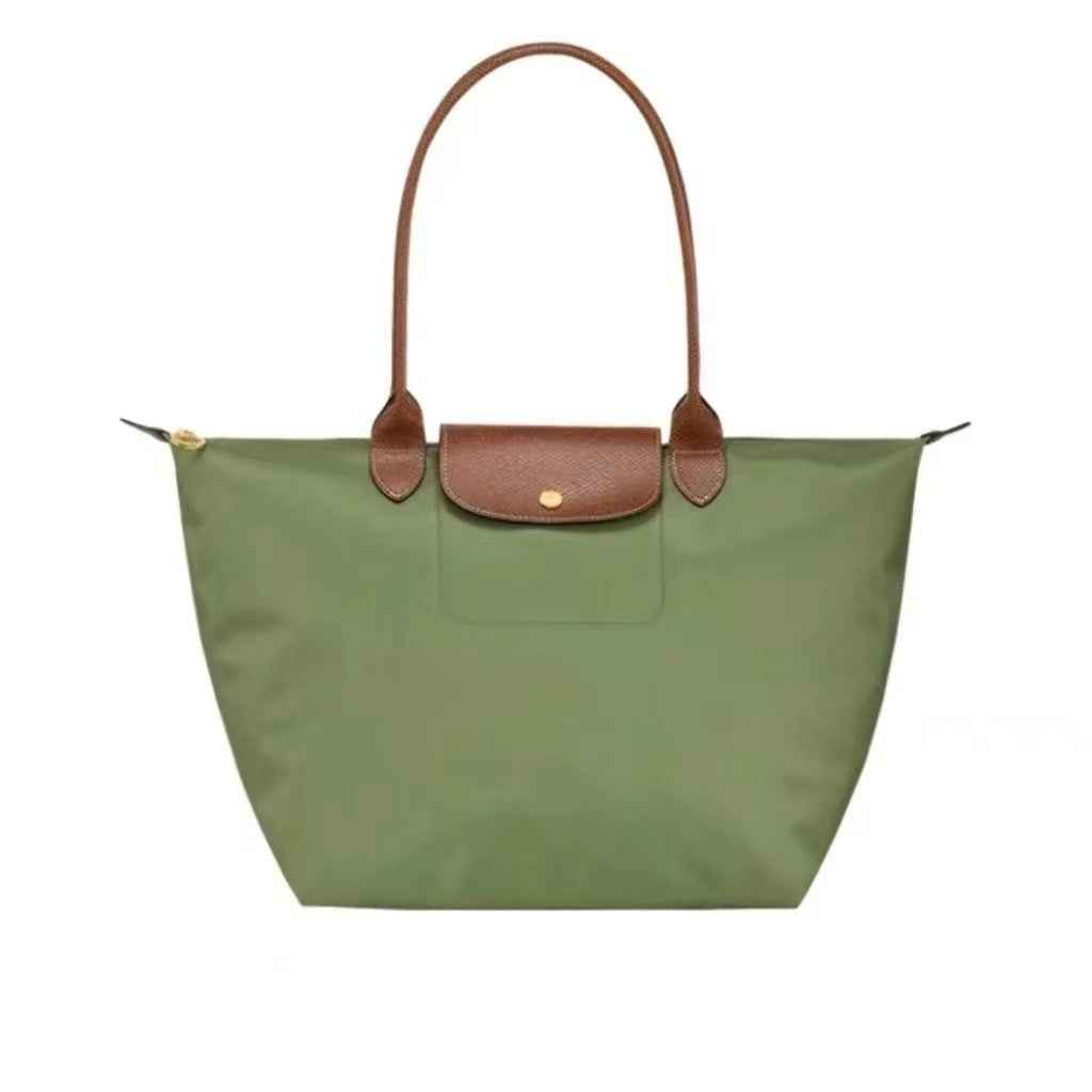 Women's Zip Top Shoulder Tote Bag Green