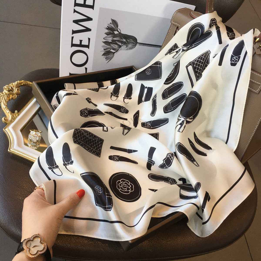 Women's Silk Patterned Scarf - Lyon Design
