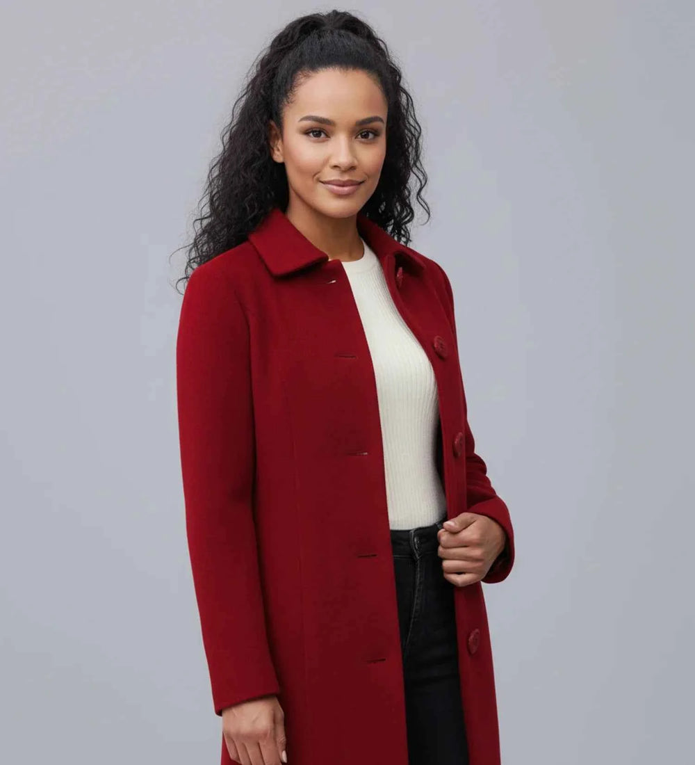 Women's Single Breasted Winter Trench Coat