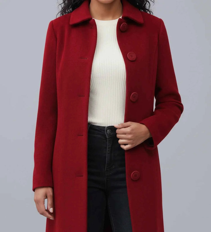 Women's Single Breasted Winter Trench Coat