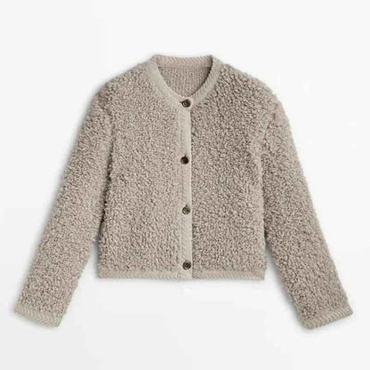 Women's Coat Relaxed Fit Button Closure Khaki Winter Hood Khaki
