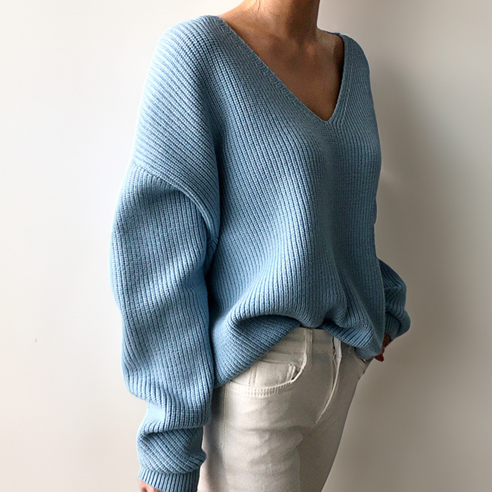 Women's Soft Knit V-Neck Sweater