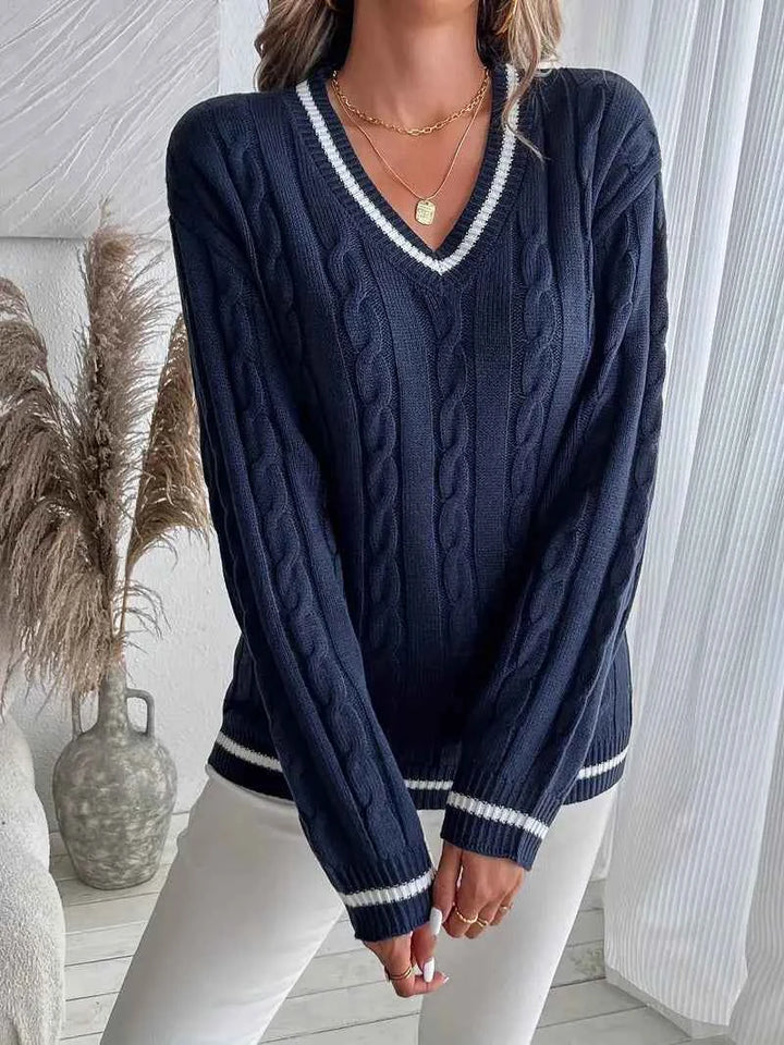 Women's Soft Knit V-Neck Sweater
