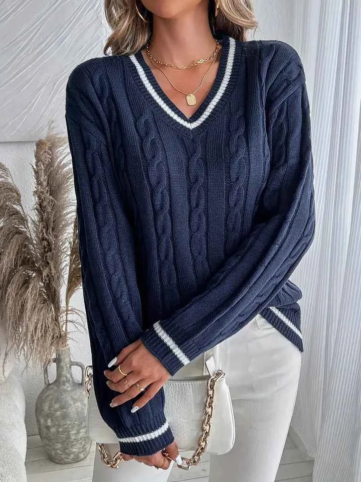 Women's Soft Knit V-Neck Sweater