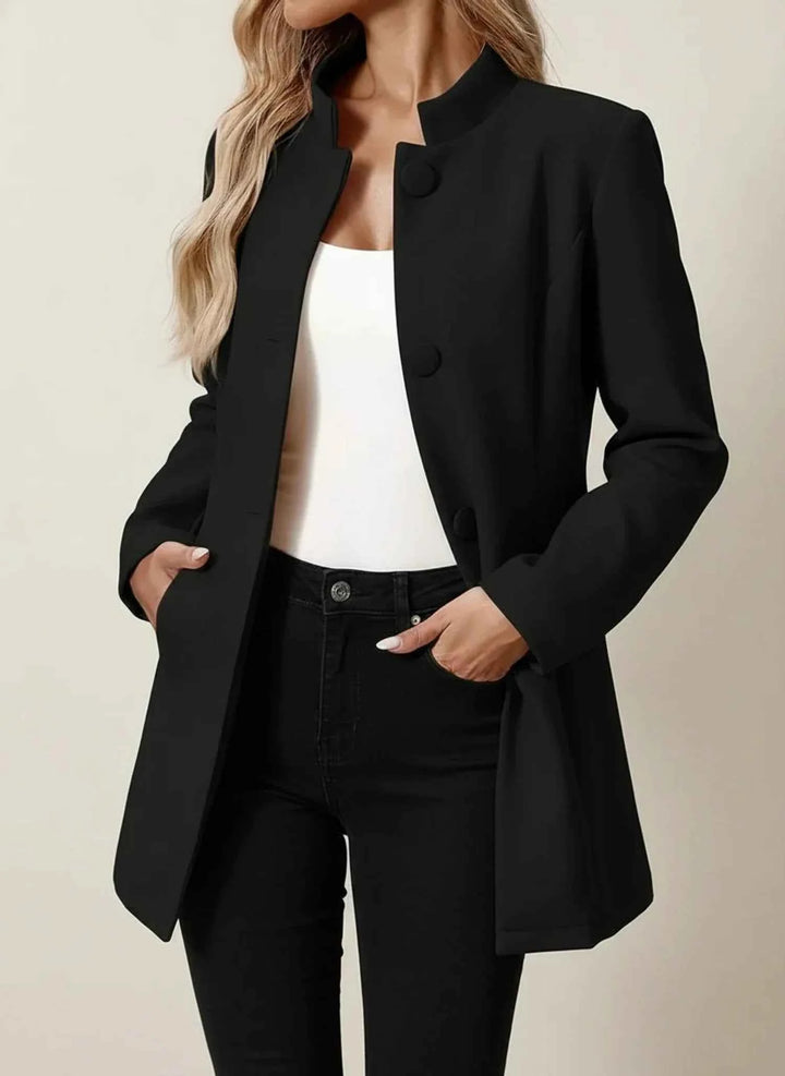 Women's Stand Collar Business Casual Blazer Coat
