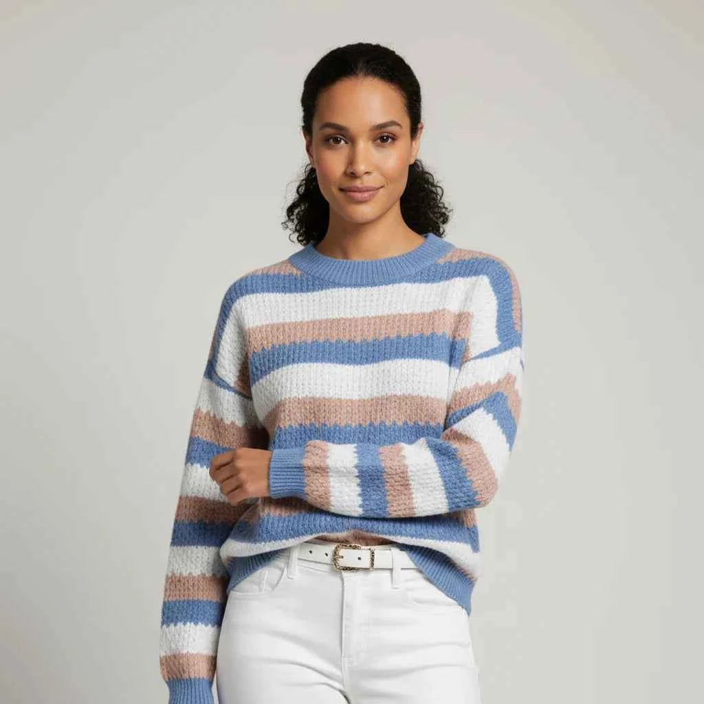 Women's Striped Sweater Blue
