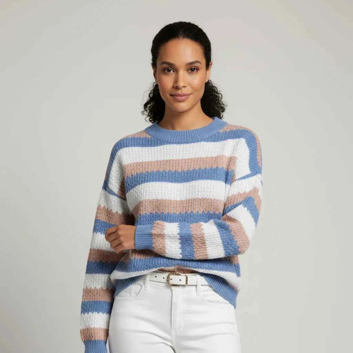 Women's Striped Sweater Blue