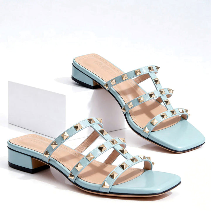 Women's Studded Block Heel Sandals