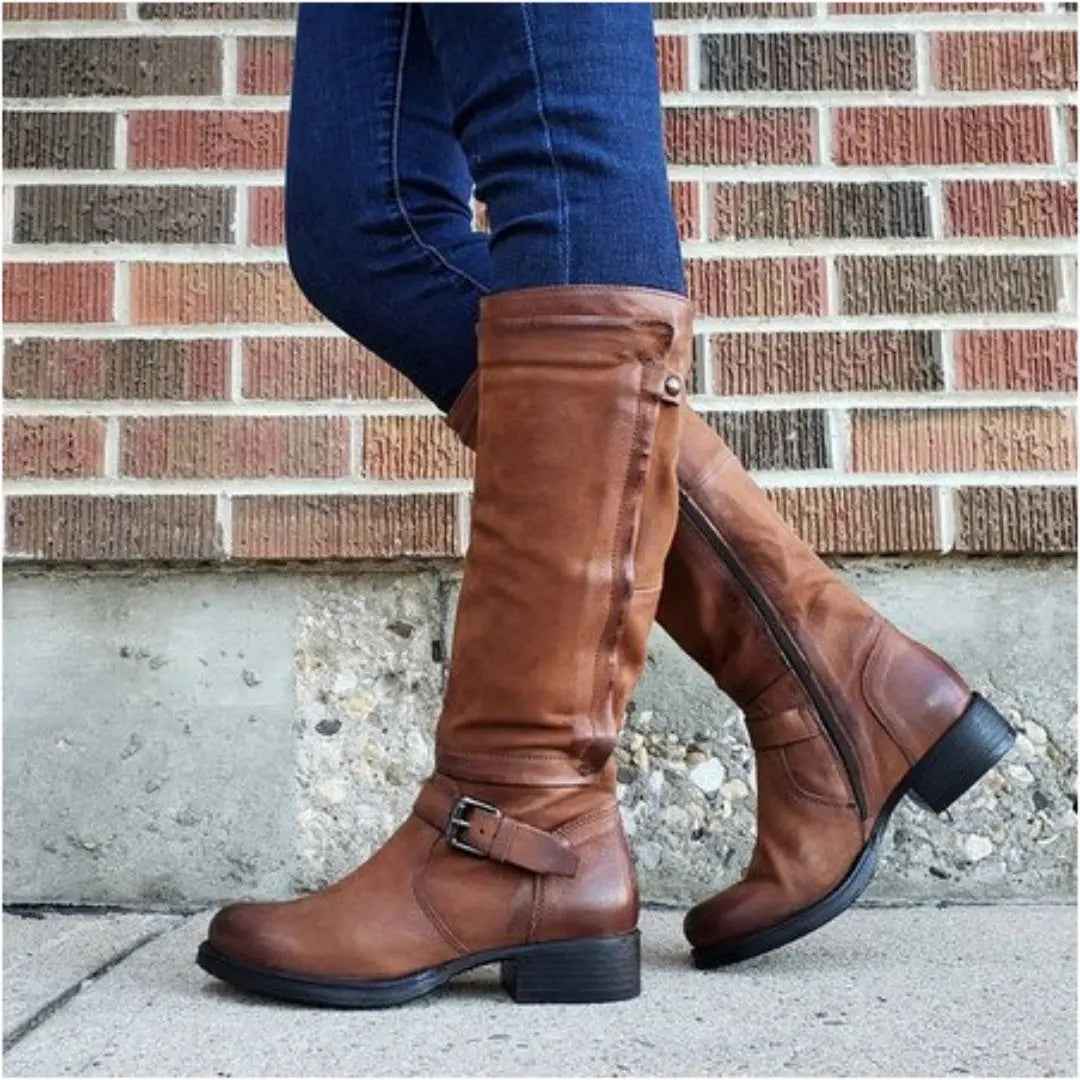 Women's Stylish & Comfortable Classic Round Toe Knee-High Boots