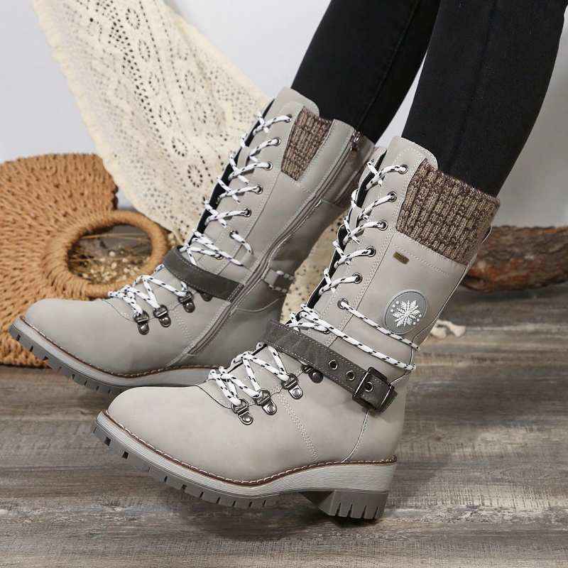 Women's Stylish High Heel Winter Boots – Warm & Chic for Cold Weather