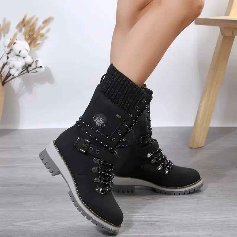 Women's Stylish High Heel Winter Boots – Warm & Chic for Cold Weather