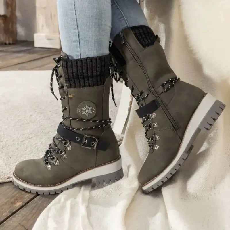 Women's Stylish High Heel Winter Boots – Warm & Chic for Cold Weather