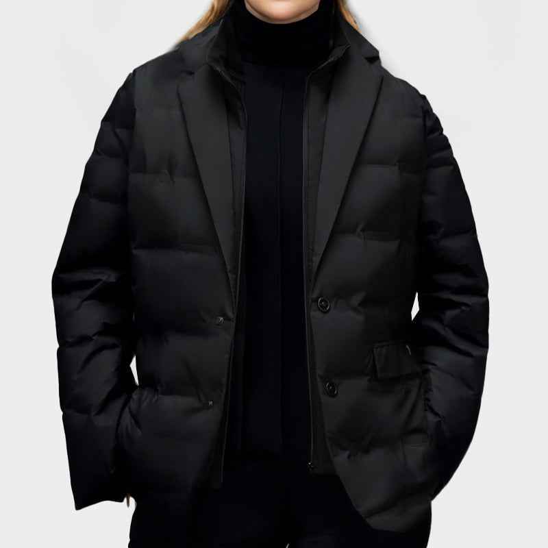 Women's Stylish Insulated Puffer Blazer Jacket