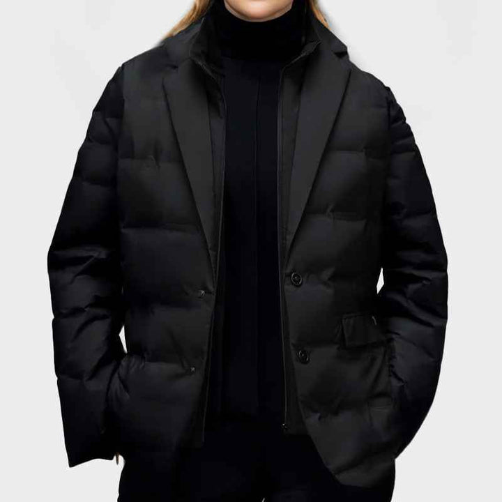 Women's Stylish Insulated Puffer Blazer Jacket