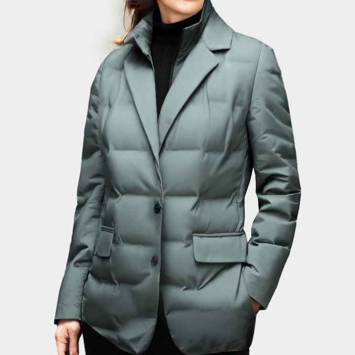 Women's Stylish Insulated Puffer Blazer Jacket