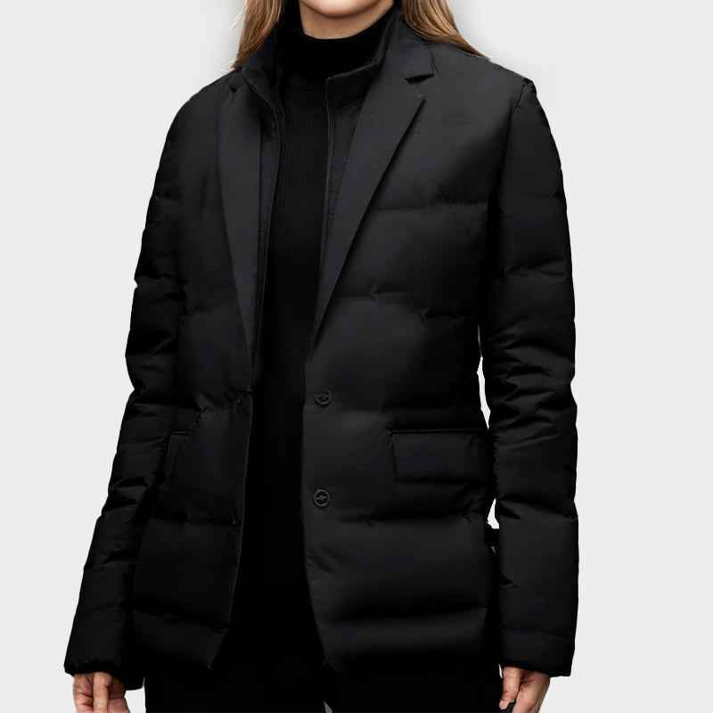 Women's Stylish Insulated Puffer Blazer Jacket