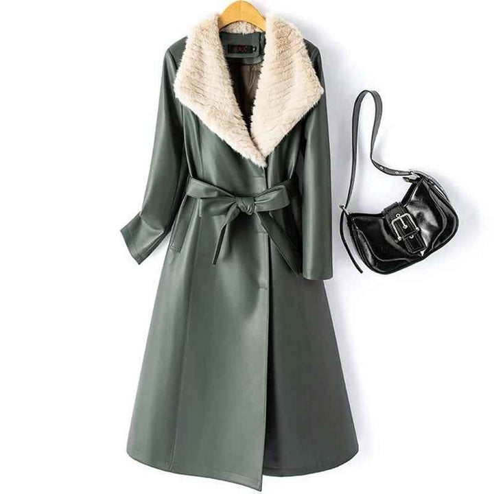 Women's Stylish Trench Coat Jacket Green