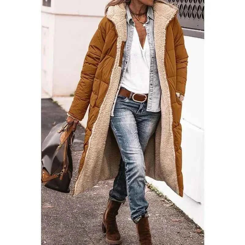Women's Stylish Winter Coat Orange
