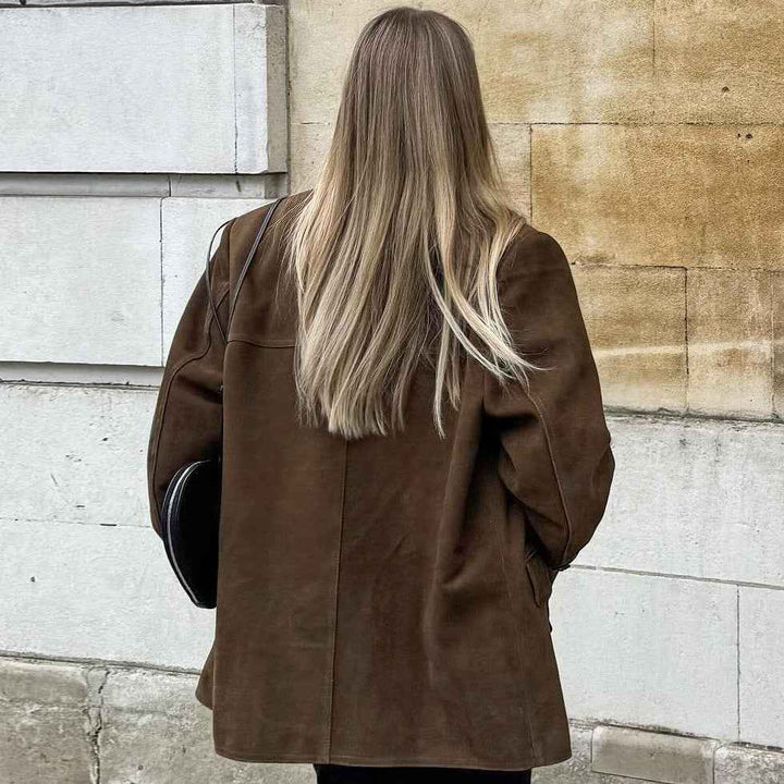 Women's Suede Blazer - Stylish and Versatile Outerwear