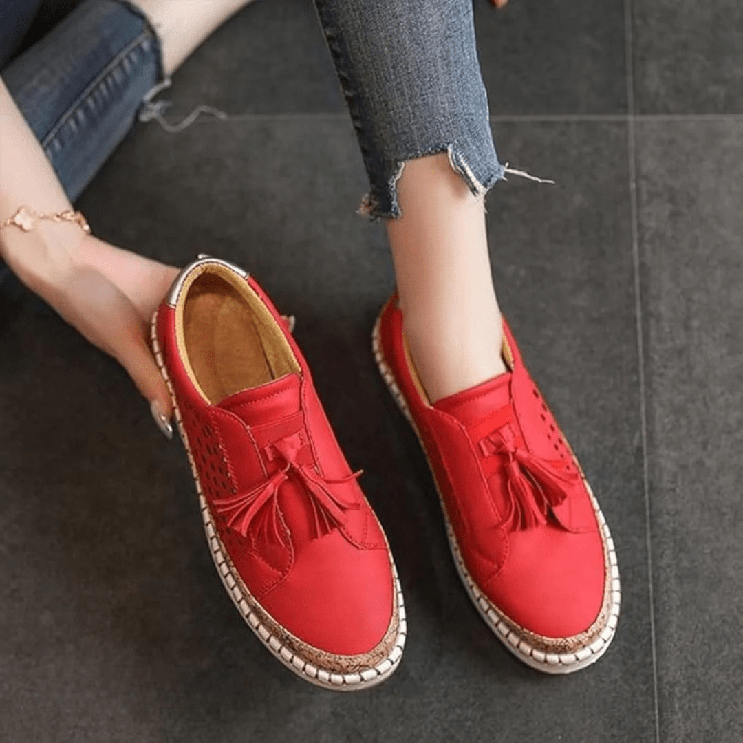 Women's Summer Slip-On Loafers with Tassel Detail