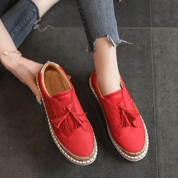 Women's Summer Slip-On Loafers with Tassel Detail