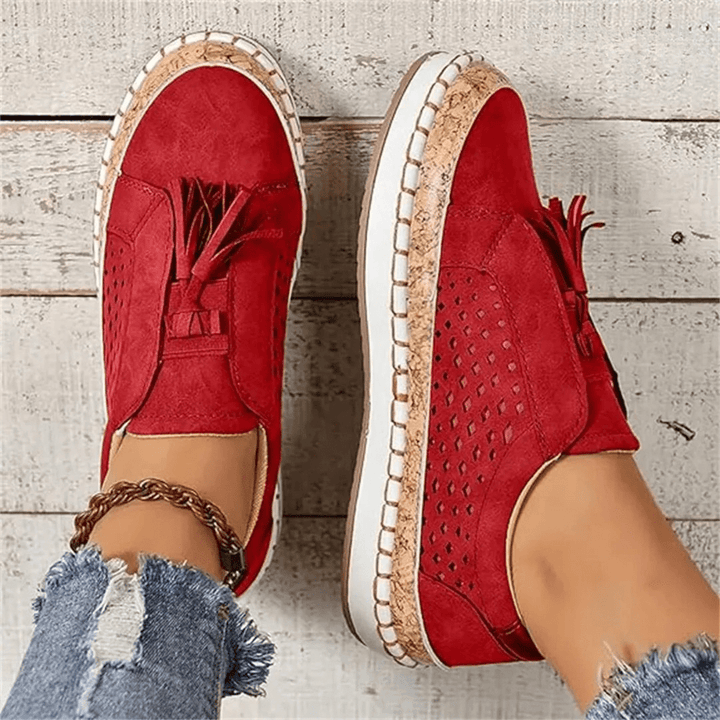Women's Summer Slip-On Loafers with Tassel Detail