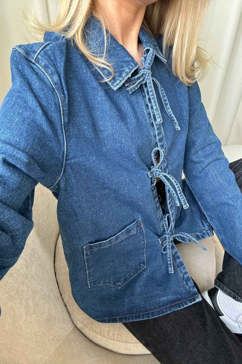 Women's Tailored Fit Denim Jacket - Casual Cotton Outerwear