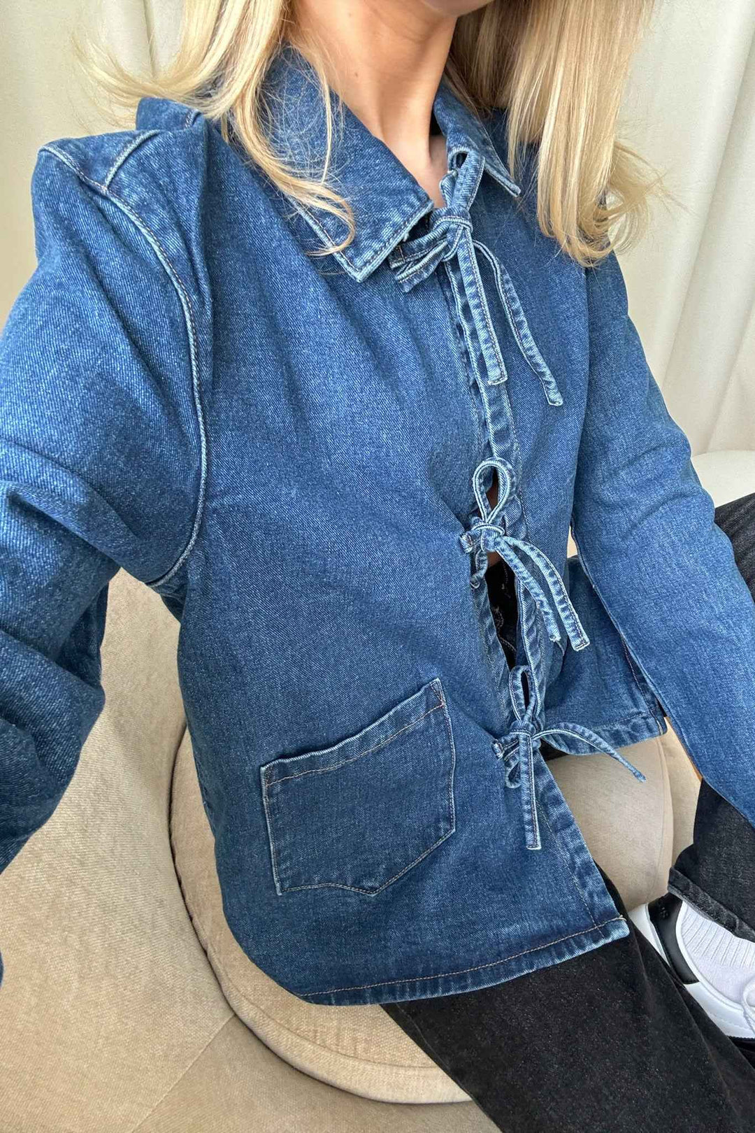 Women's Tailored Fit Denim Jacket - Casual Cotton Outerwear