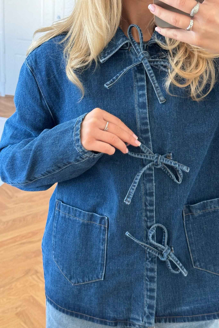 Women's Tailored Fit Denim Jacket - Casual Cotton Outerwear