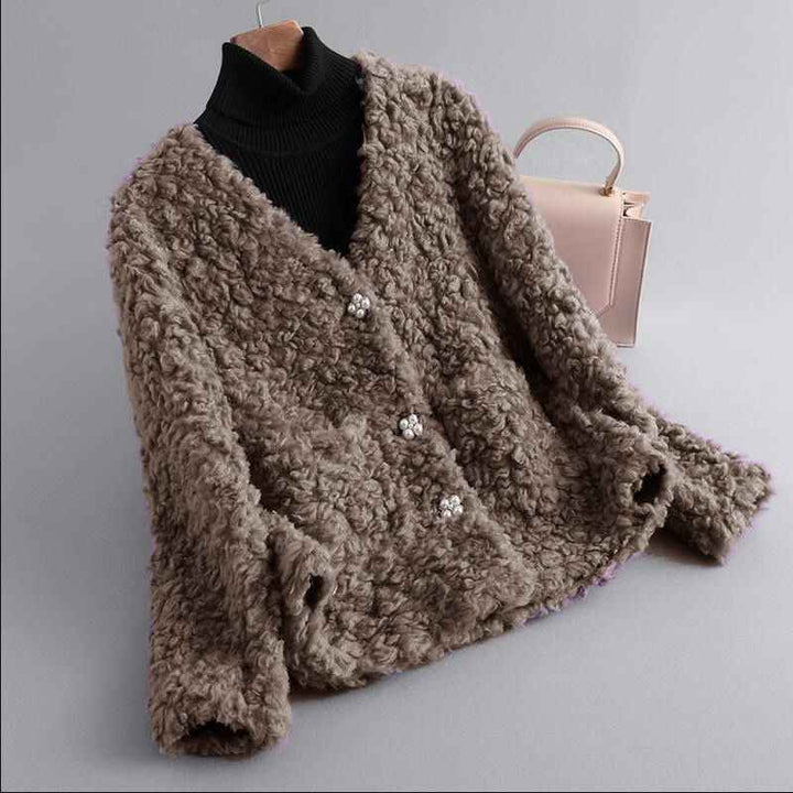 Women's Teddy Jacket - Cozy and Stylish Outerwear Mink Brown